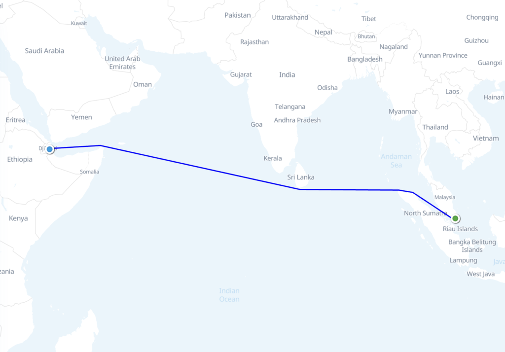 Djibouti → Singapore